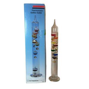 Galileo Galilei Glass Thermometer By Dr. Friedrichs Gruppe XL 17" Tall